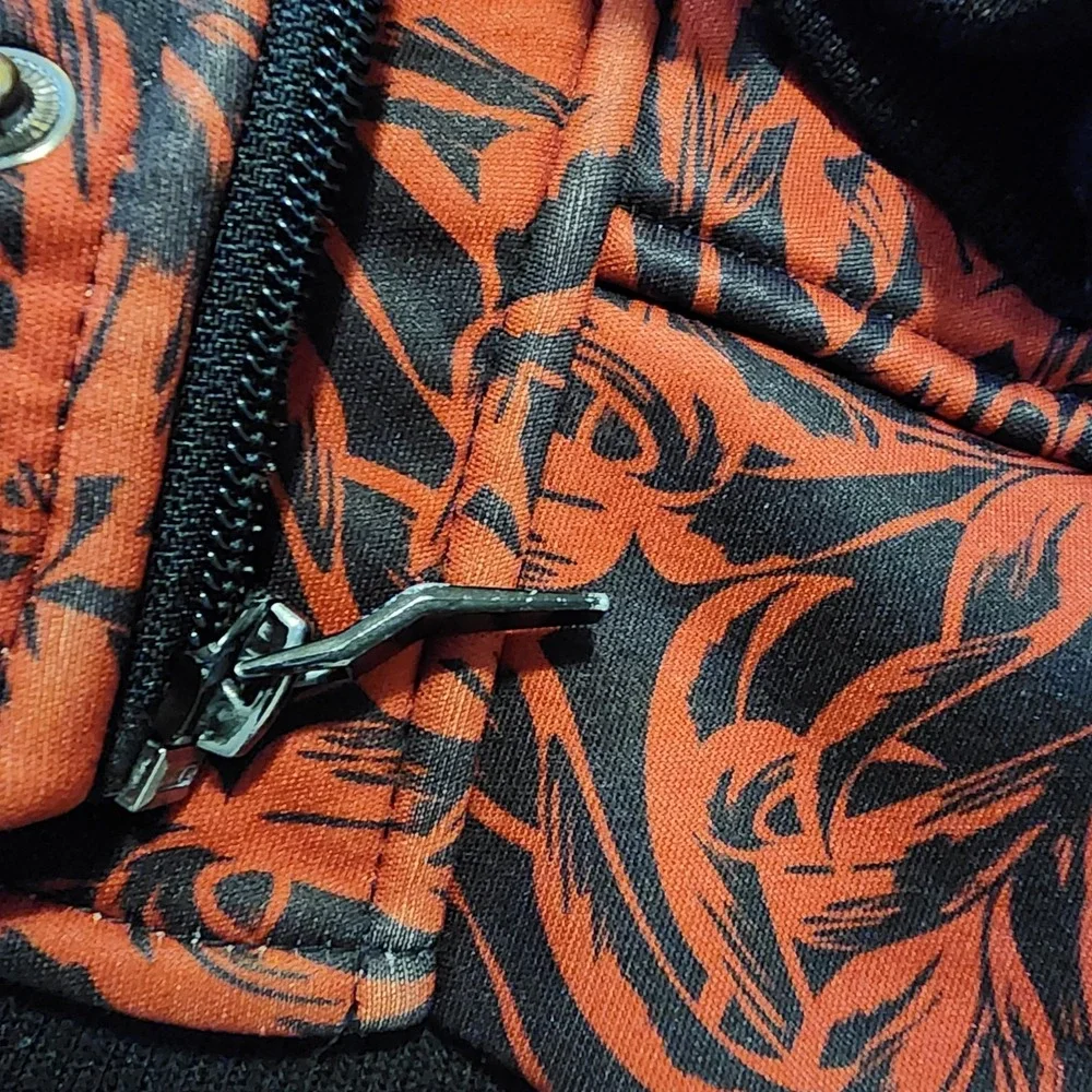 Empyre Surplus Men's‎ XL Red Black Hoodie Zip Snap Drawstring Skater Grunge Y2k - Picture 7 of 11